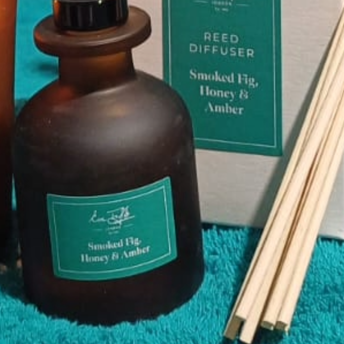 Luxury Reed Diffuser - Smoked Fig, Honey & Amber - "Winter Limited Edition" - Let's Be Well