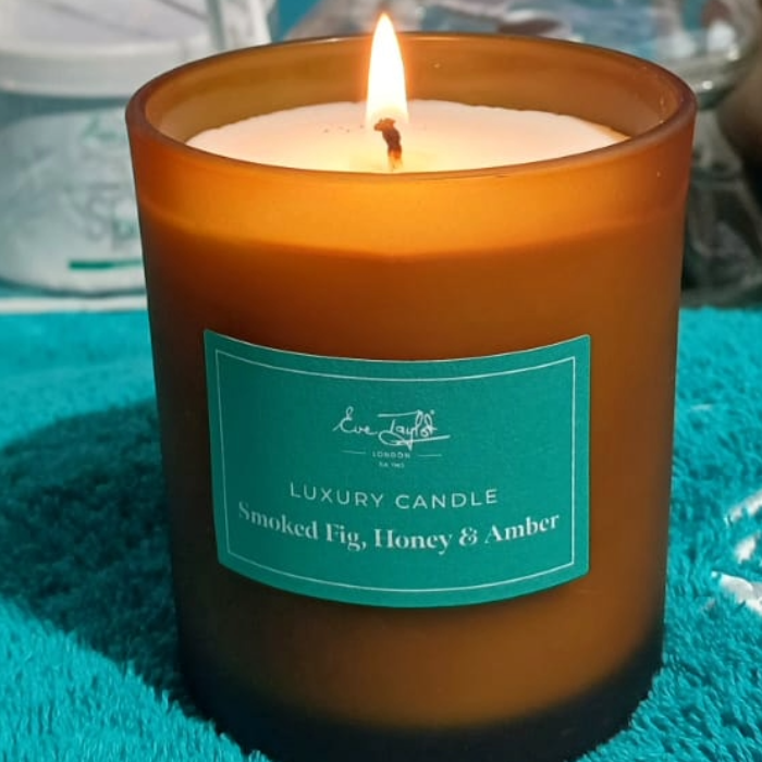 Luxury Candle - Smoked Fig, Honey & Amber - "Winter Limited Edition" 215gm - Let's be Well