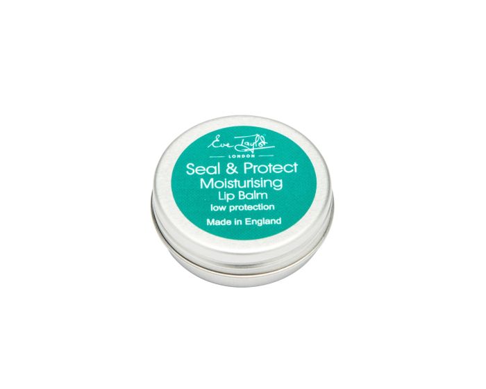 Eve Taylor Seal and Protect Lip Balm 10g lid on supple lips
